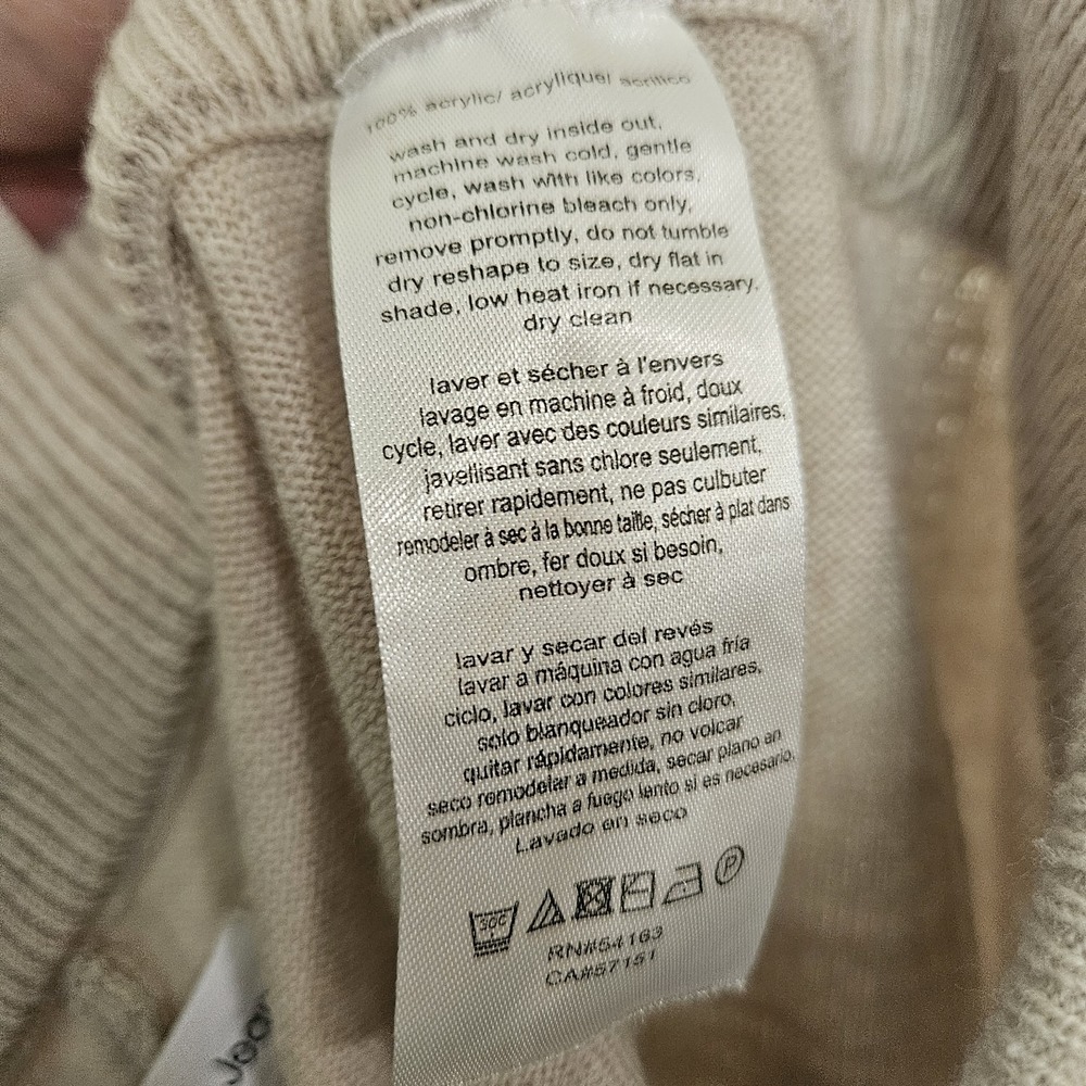 Calvin Klein Jeans Womens Small Beige Knit Jogger Pants Drawstring Sweater... - Picture 6 of 8